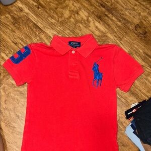Polo by Ralph Lauren Red and Blue Classic Polo Shirt
